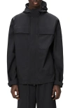 Rains Male Suva Hardshell Cargo Jacket In Black