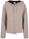 Rains "suva" Hardshell Short String Jacket In Brown
