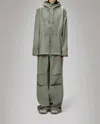 Rains Suva Hardshell Short String W Rain Jacket In Drift In Green