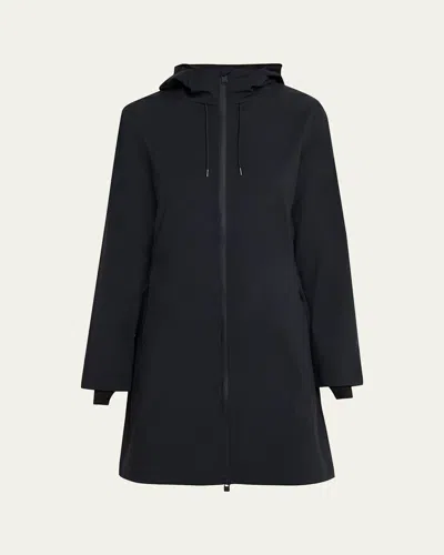 Rains Suva Hooded Waterproof Jacket In Blue