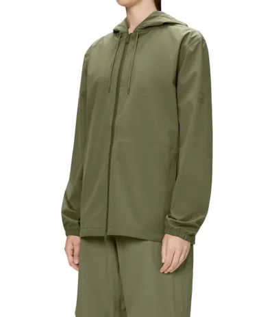 Rains Suva Long Rain Jacket In Marsh In Multi