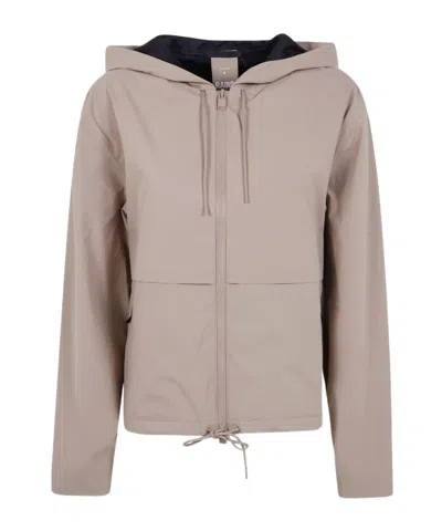 Rains Suva Short Hooded Jacket In Brown