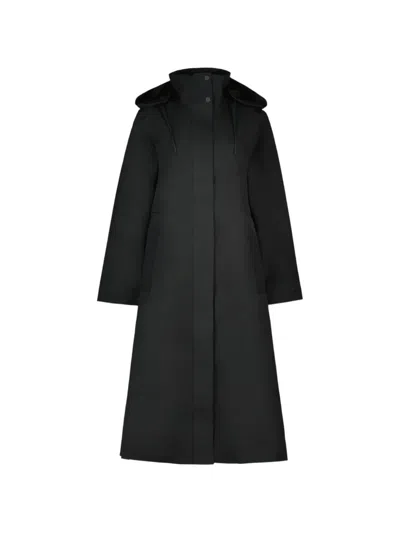 Rains Suva Softshell A-line Coat In Black