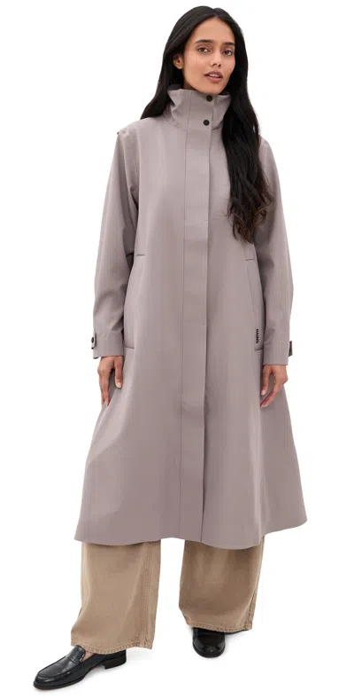 Rains Suva Softshell A-line Jacket Cinder In Gray