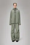 Rains Suva Hardshell Short String W Rain Jacket In Drift In Green