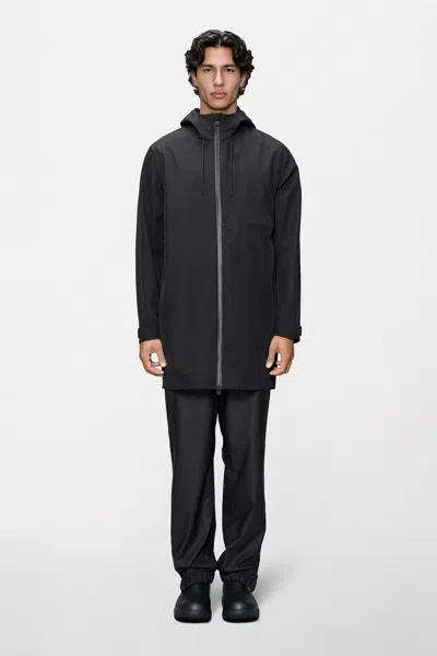 Rains Suva Softshell Long Jacket In Black