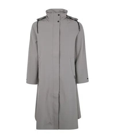 Rains Suva Vision Softshell A-line Hooded Raincoat In Gray