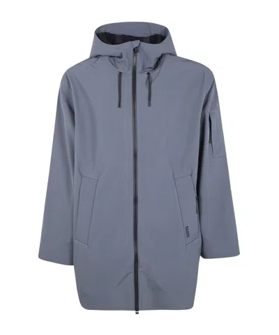 Rains Suva Vision Softshell Hooded Raincoat In Blue