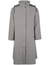 Rains Suva Vision Softshell A-line Hooded Raincoat In Gray