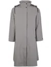 Rains Suva Vision Softshell A-line Hooded Raincoat In Gray