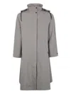 Rains Suva Vision Softshell A-line Hooded Raincoat In Gray