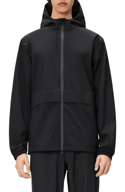 Rains Suva Waterproof Hooded Raincoat In Black