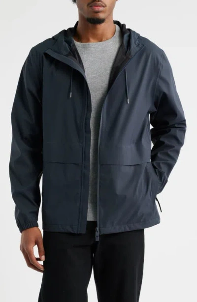 Rains Suva Waterproof Hooded Raincoat In Blue
