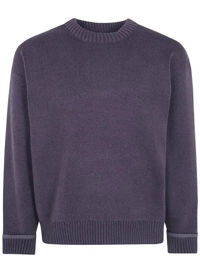 Rains Sweater Knit Crew Neck "sowa" In Brown