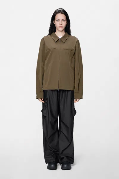 Rains Tech Woven Overshirt In Splinter