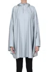 Rains Techno Fabric Cape In Cool White