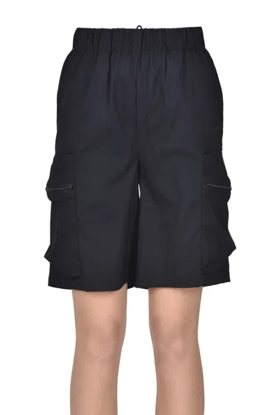Rains Techno Fabric Cargo Shorts In Black