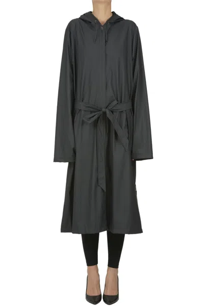 Rains Techno Fabric Raincoat In Black