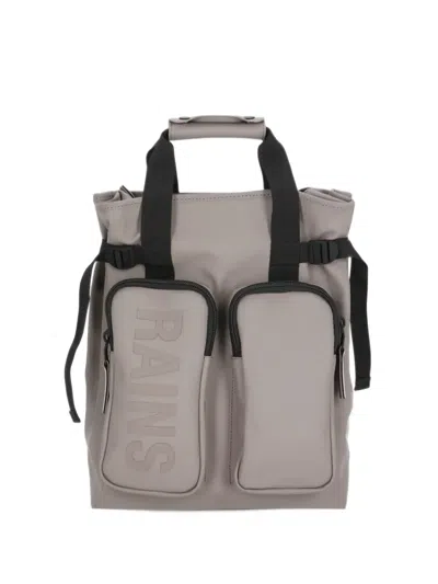 Rains Texel Logo-embossed Backpack In Gray