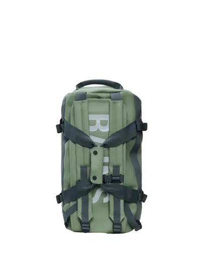 Rains Texel Logo-print Buckle-fastening Duffle Bag In Green