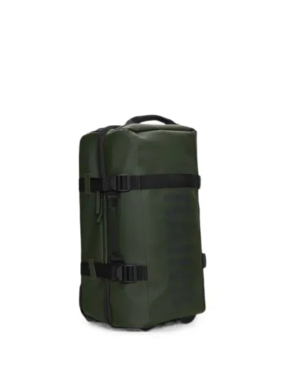 Rains Texel Logo-print Buckle-strap Luggage Bag In Green