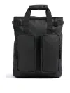 Rains Logo-print Multi-pocket Backpack In Black