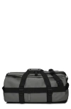 Rains Texel Waterproof Duffle Backpack In Gray