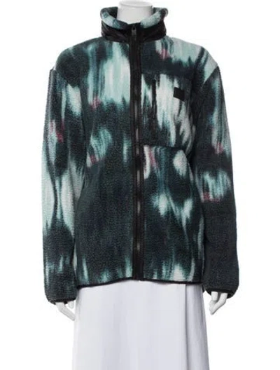 Pre-owned Rains Tie-dye Print Jacket W/ Tags In Blue