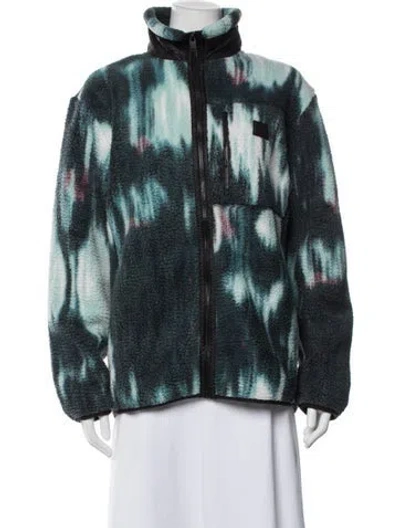 Pre-owned Rains Tie-dye Print Jacket W/ Tags In Blue