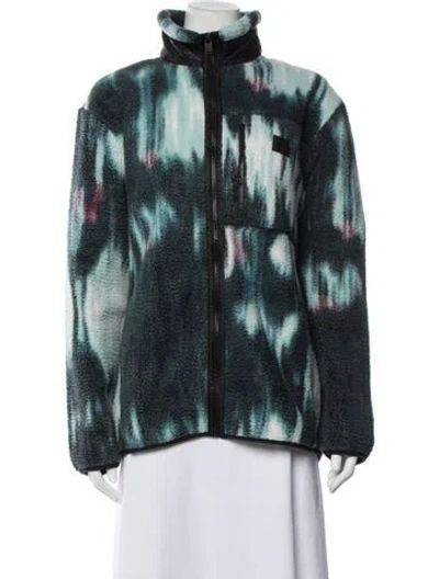 Pre-owned Rains Tie-dye Print Jacket W/ Tags In Blue
