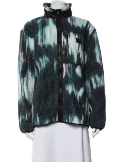 Pre-owned Rains Tie-dye Print Jacket W/ Tags In Blue