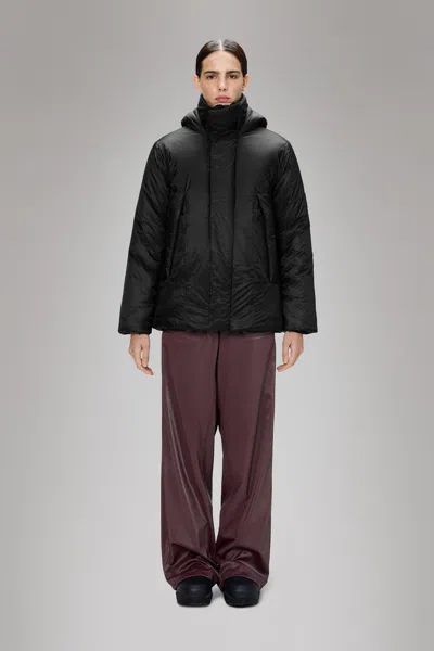 Rains Torna Insulated Curve Jacket In Black
