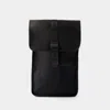 Rains Logo-embossed Foldover Backpack In Black