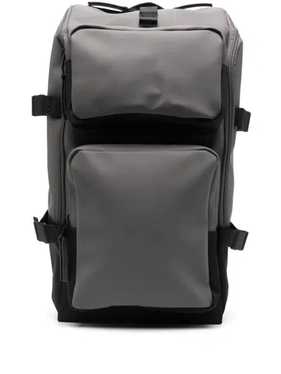Rains Trail Cargo Backpack Bags In Grey