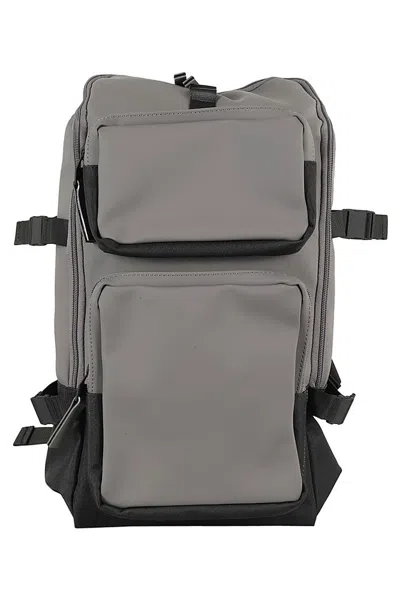Rains Trail Cargo Zipped Backpack In Grey