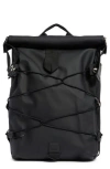 Rains Trail Cord Rolltop Backpack In Black