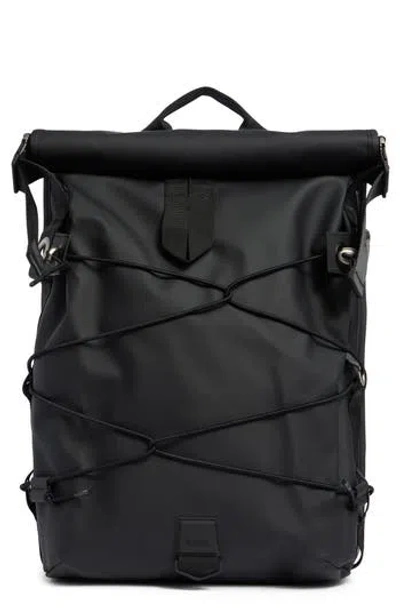 Rains Trail Cord Rolltop Backpack In Black
