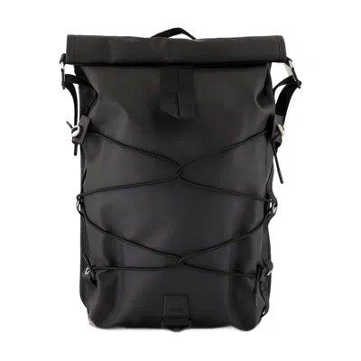 Rains Trail Cord Rolltop Backpack W3 - Synthetic - Black