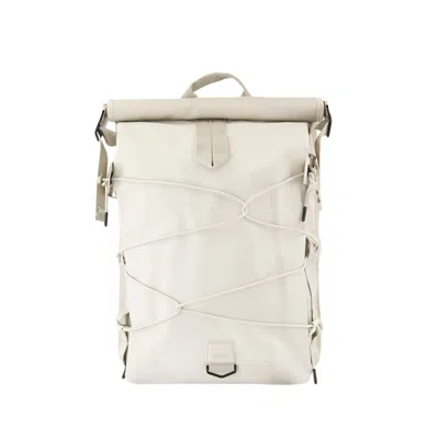 Rains Trail Cord Rolltop Backpack W3 - Synthetic - White In Neutrals