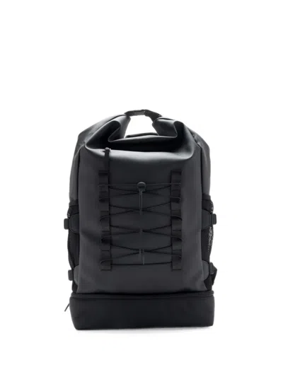 Rains Trail Mountaineer Rolltop Backpack In Black