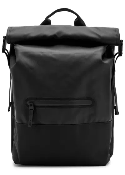 Rains Trail Rolltop Backpack In Black