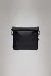 Shop Rains Trail Rolltop Messenger Bag In Black