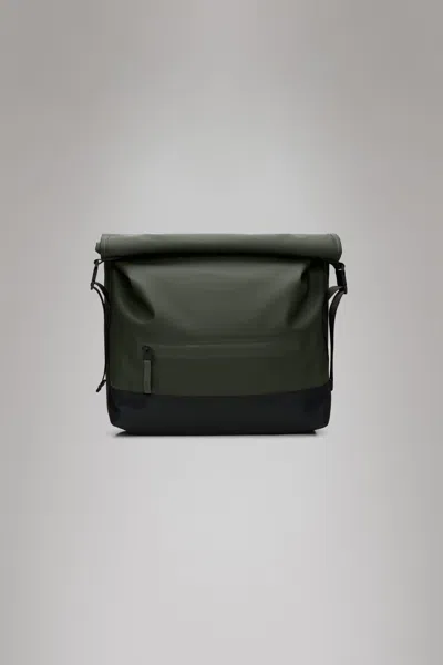 Rains Trail Rolltop Messenger Bag In Green