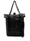 Rains Trail Waterproof Rolltop Tote Bag In Black  
