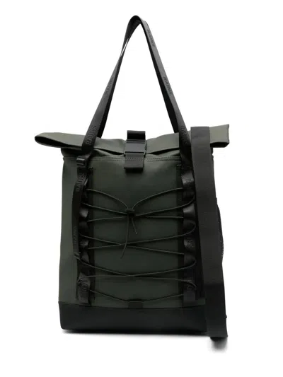 Rains Trail Rolltop Tote Bag In Green