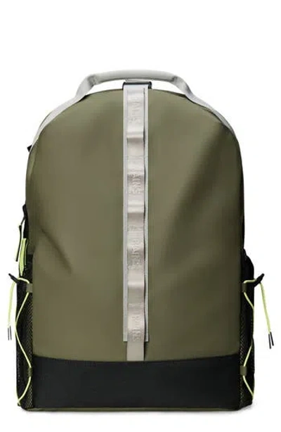 Rains Trail Waterproof Clip Front Backpack In Green