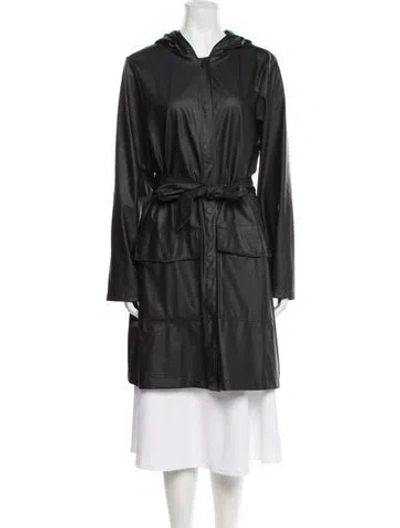 Pre-owned Rains Trench Coat In Black