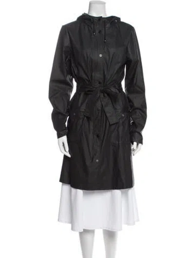 Pre-owned Rains Trench Coat In Black