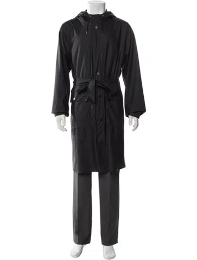 Pre-owned Rains Trench Coat In Black