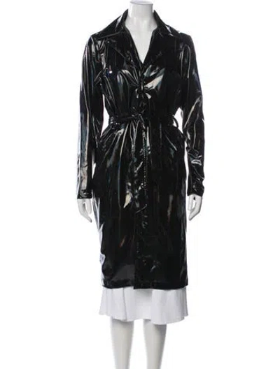 Pre-owned Rains Trench Coat In Black
